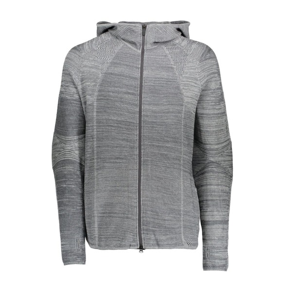 Snow Peak Mens Gray WG Stretch Knit Jacket Hoodie Wool Blend Med Made in Japan - Picture 1 of 5